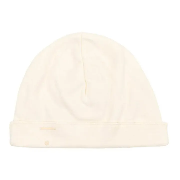 Bonnet Baby Beanie Coton Bio | Ecru- Image produit n°0