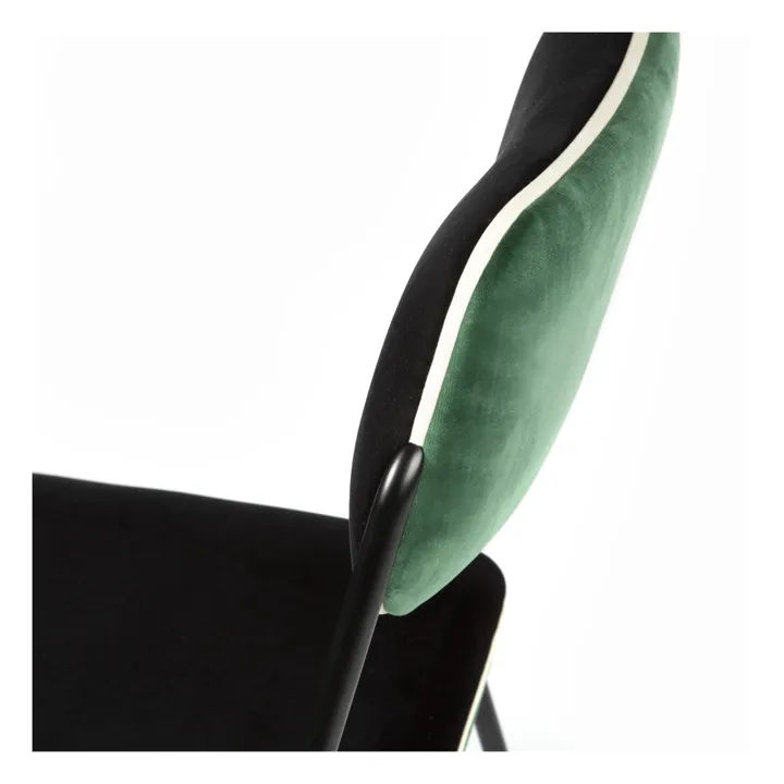 Chaise en velours Double-Jeu | Vert- Image produit n°2