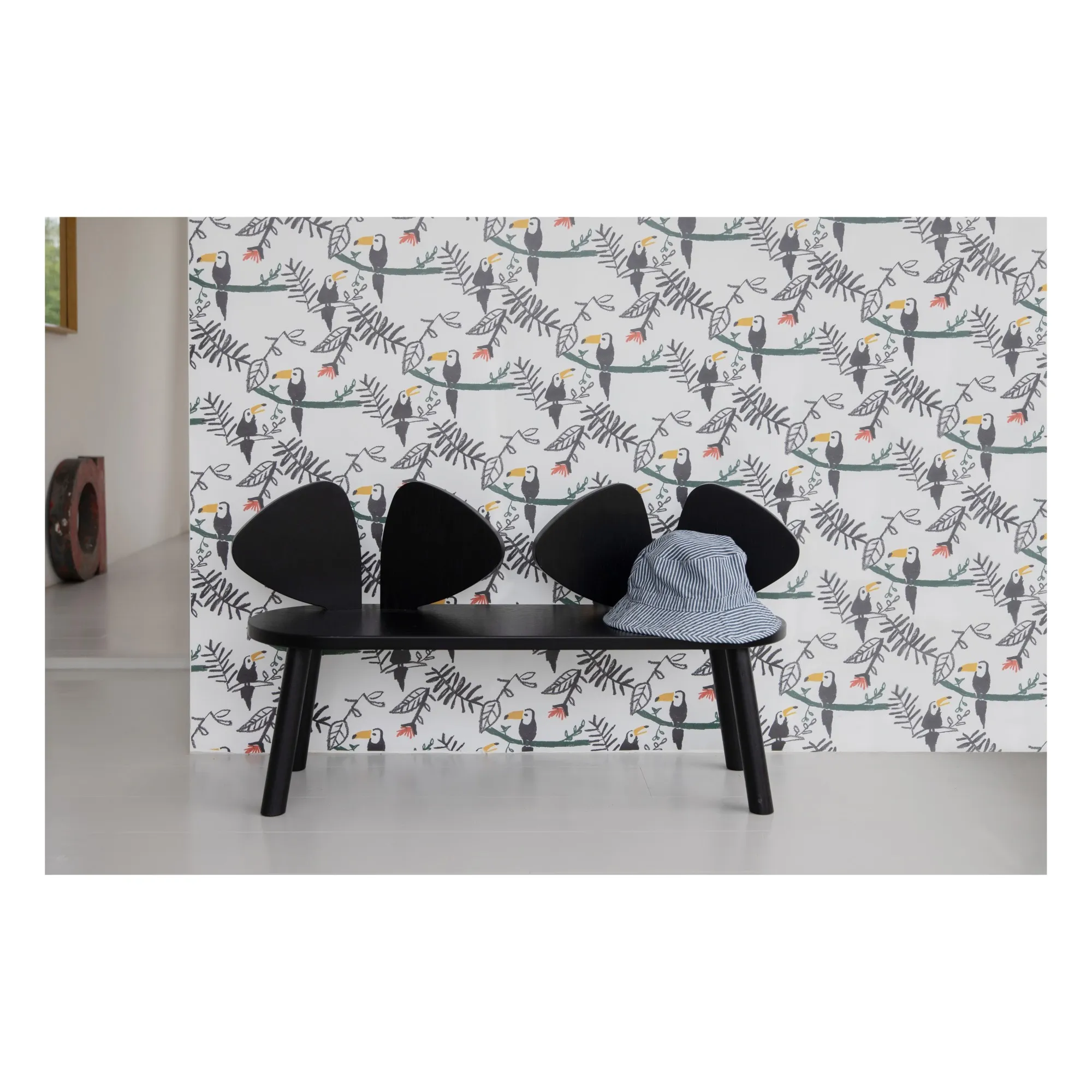 Banc en chêne Souris | Noir- Image produit n°1