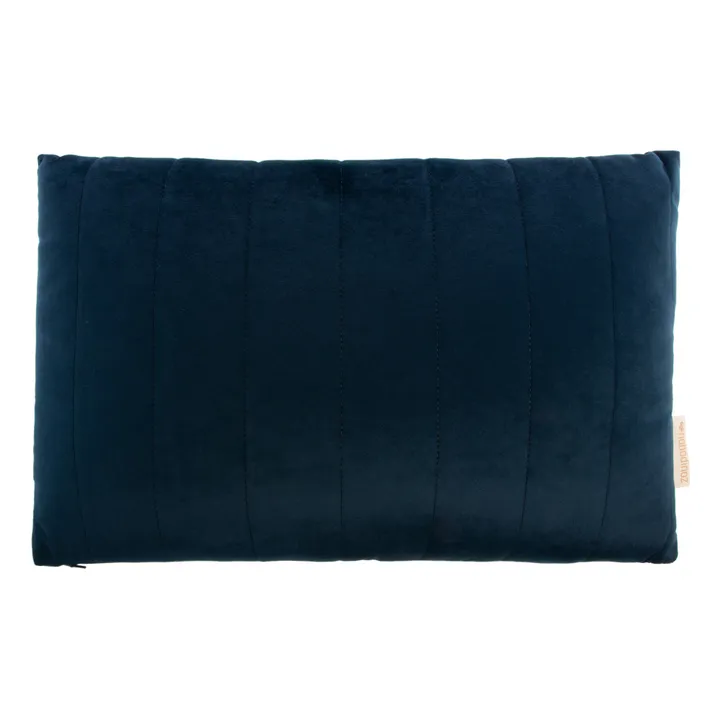 Grand coussin Akamba en velours | Bleu nuit- Image produit n°0