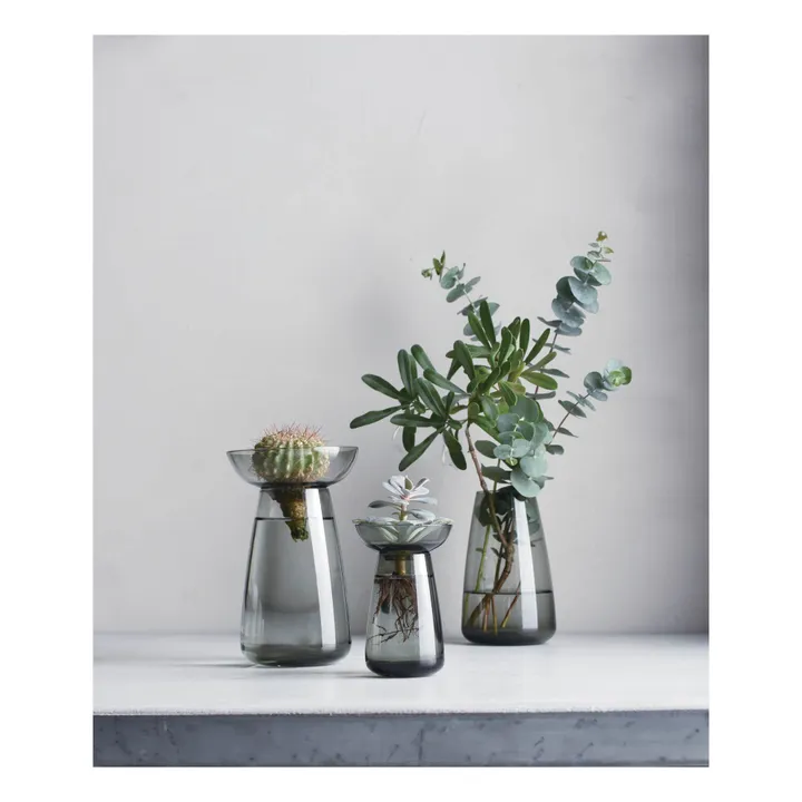 Vase en verre Aquaculture | Gris- Image produit n°2