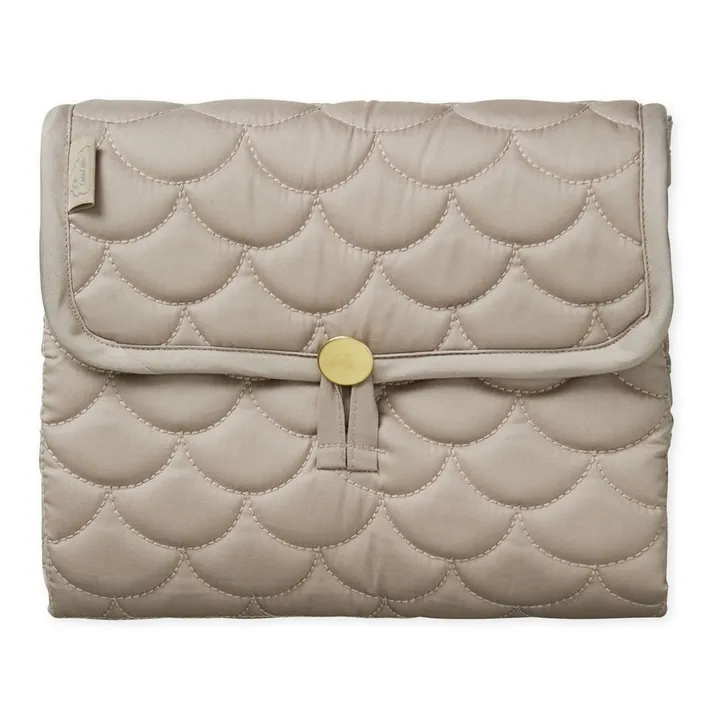 Cambiador de viaje de algodón orgánico | Beige- Imagen del producto n°0