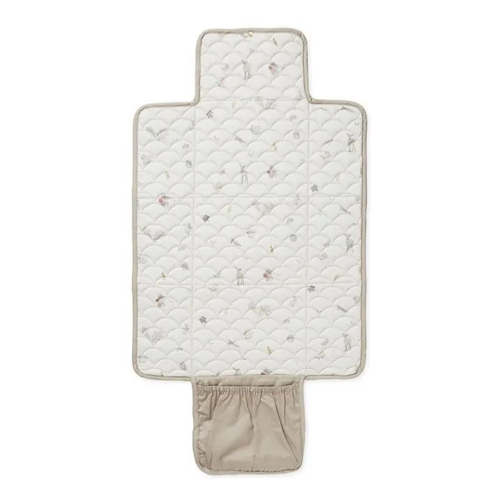 Cambiador de viaje de algodón orgánico | Beige- Imagen del producto n°1