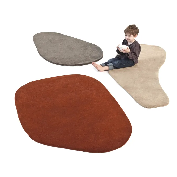 Tapis tufté Stone, Diego Fortunato | Ecru- Image produit n°2