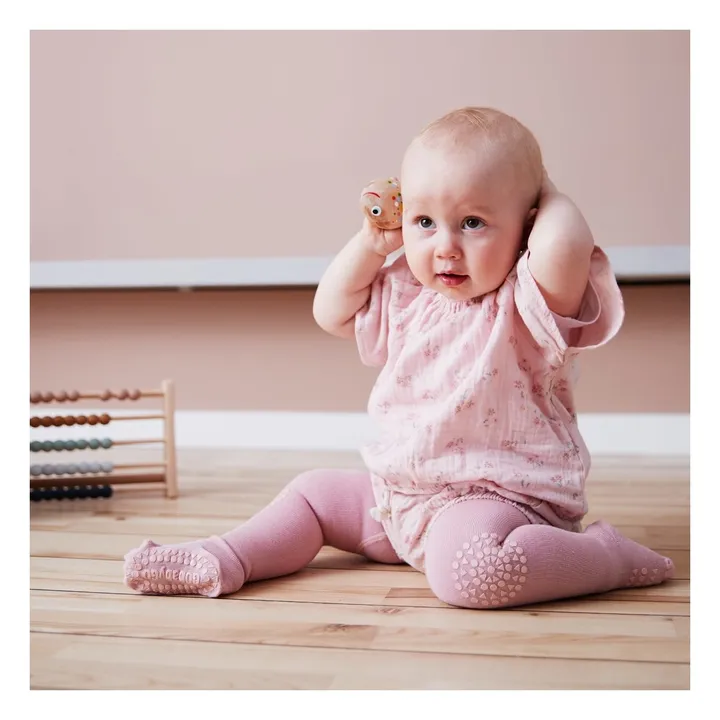 Collants Antidérapants Genoux et Pieds | Rose- Image produit n°2