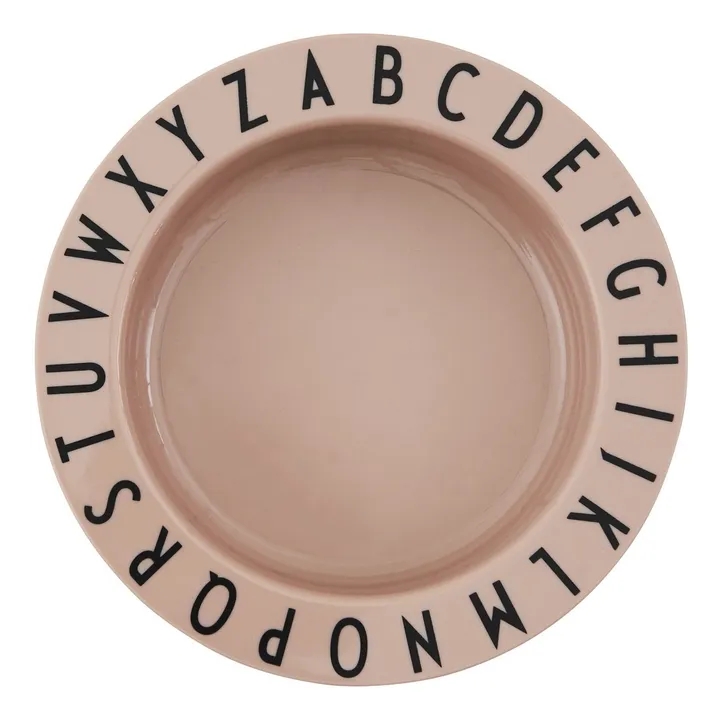 Assiette creuse Eat & Learn | Rose pâle- Image produit n°0