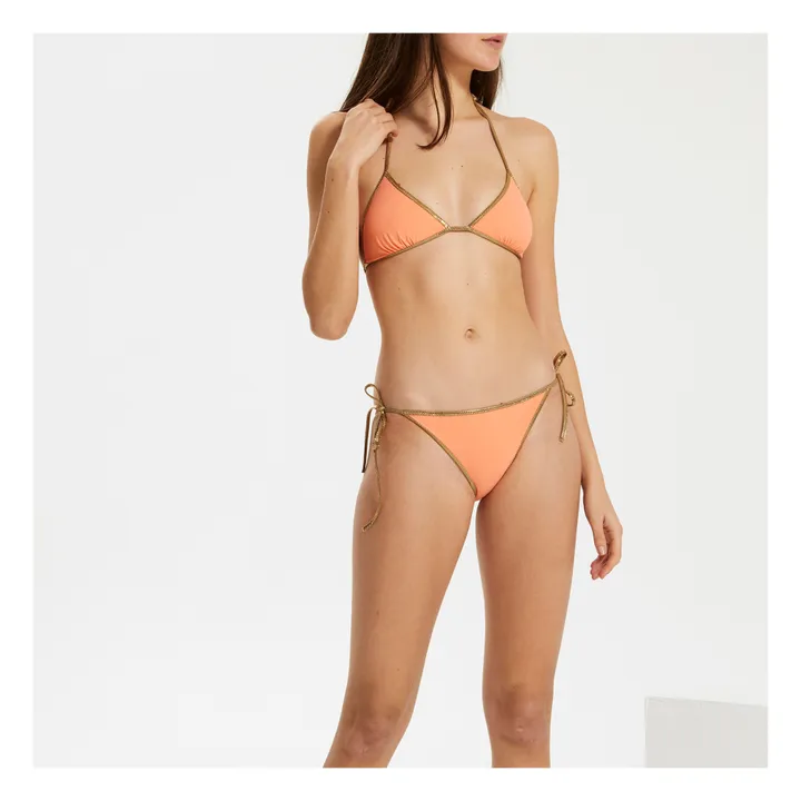 Tooshie Hampton Reversible Triangle Bikini Apricot Yellow Smallable