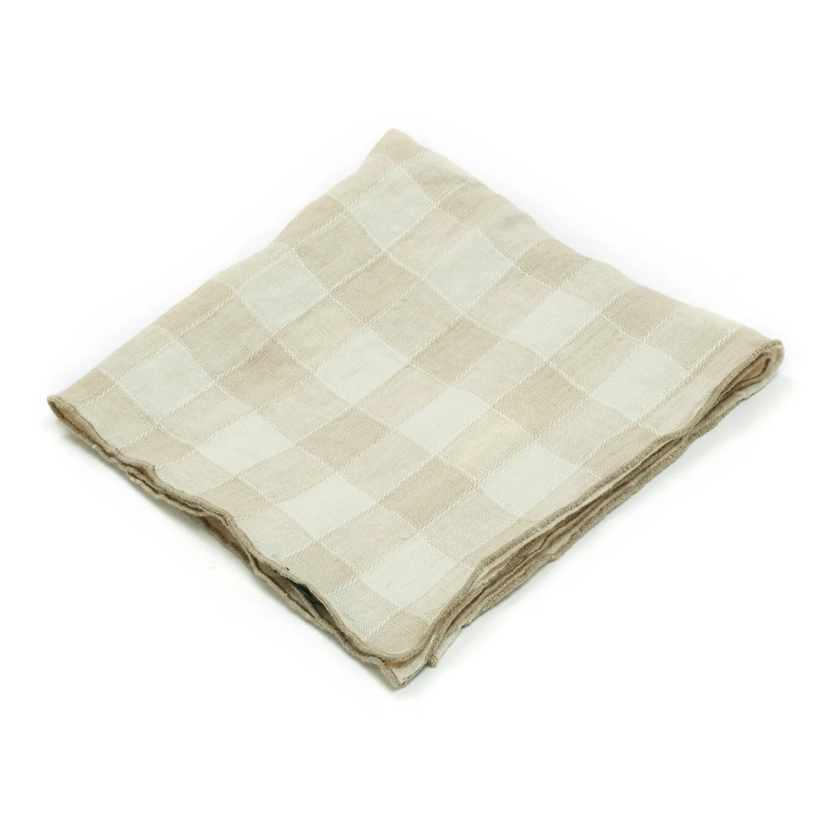Serviette de table Bourdon en toile vintage | Crème- Image produit n°0