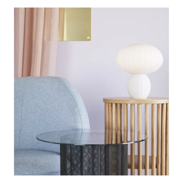 Lampe à poser en verre opalin | Blanc- Image produit n°2
