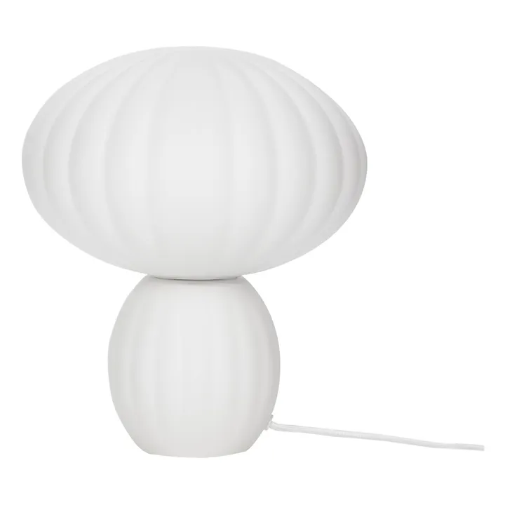 Lampe à poser en verre opalin | Blanc- Image produit n°0