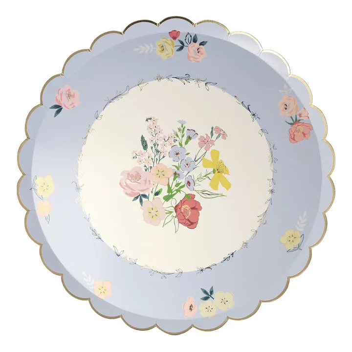 Assiettes en carton English Garden - Set de 8- Image produit n°2