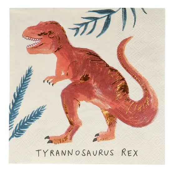 Serviettes en papier Dinosaures - Set de 16- Image produit n°0