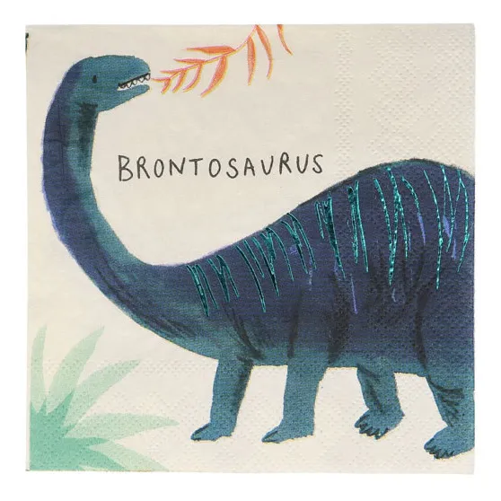 Serviettes en papier Dinosaures - Set de 16- Image produit n°8