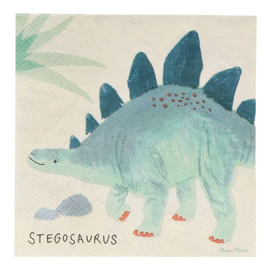 Serviettes en papier Dinosaures - Set de 16- Image produit n°2