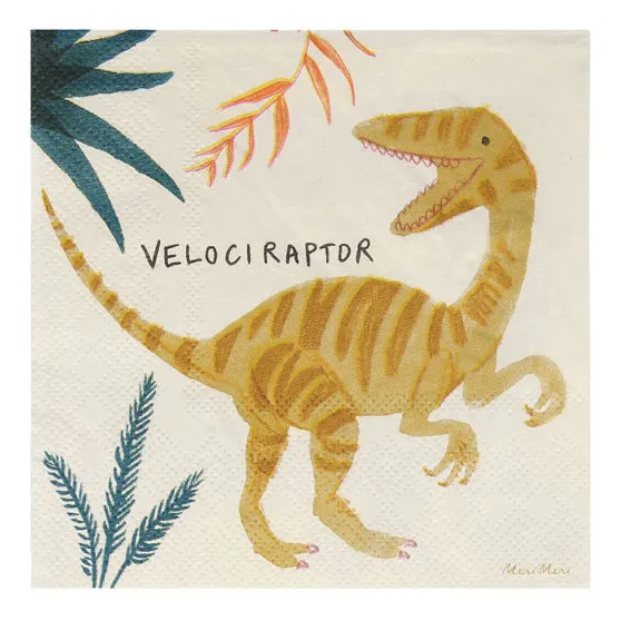 Serviettes en papier Dinosaures - Set de 16- Image produit n°5