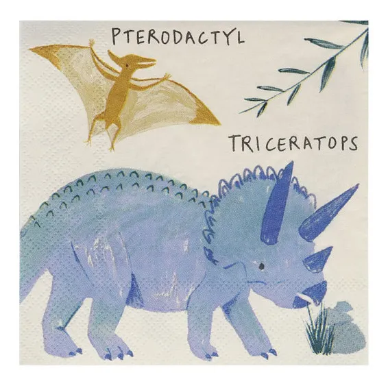 Serviettes en papier Dinosaures - Set de 16- Image produit n°7