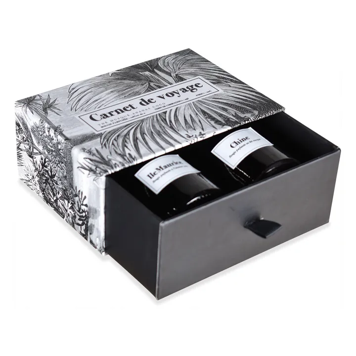 Bougies Thé musqué & Ananas coco - Set de 2 | Noir- Image produit n°0