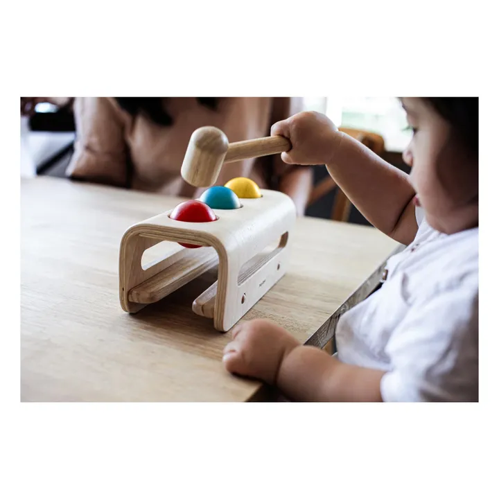 Natural Wood Bench with 3 Balls- Product image n°1