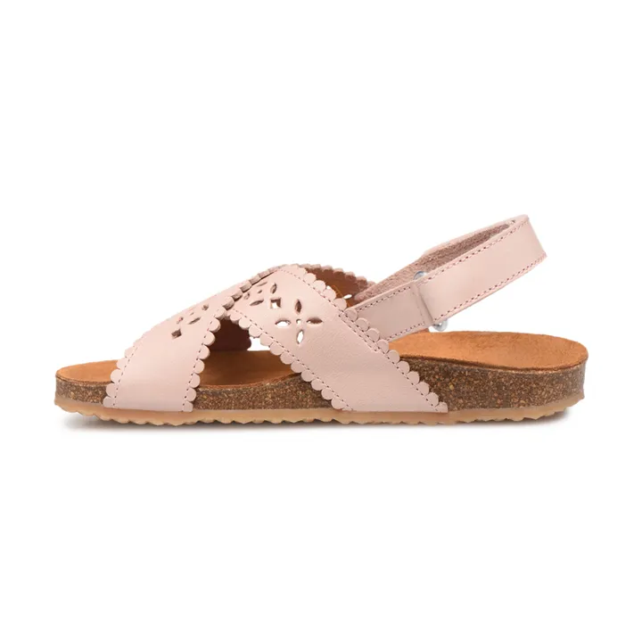 Two Con Me - Perforated Criss Cross Sandals | Powder pink- Product image n°2
