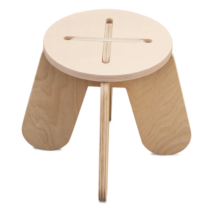 Tabouret pour enfant en bois | Rose pâle- Image produit n°0