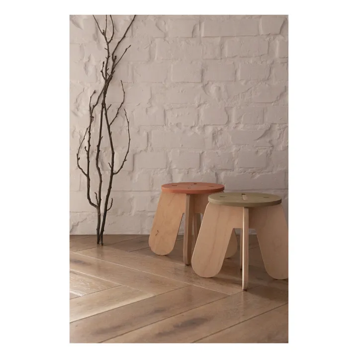 Kids Wooden Foot Stool | Terracotta- Product image n°1