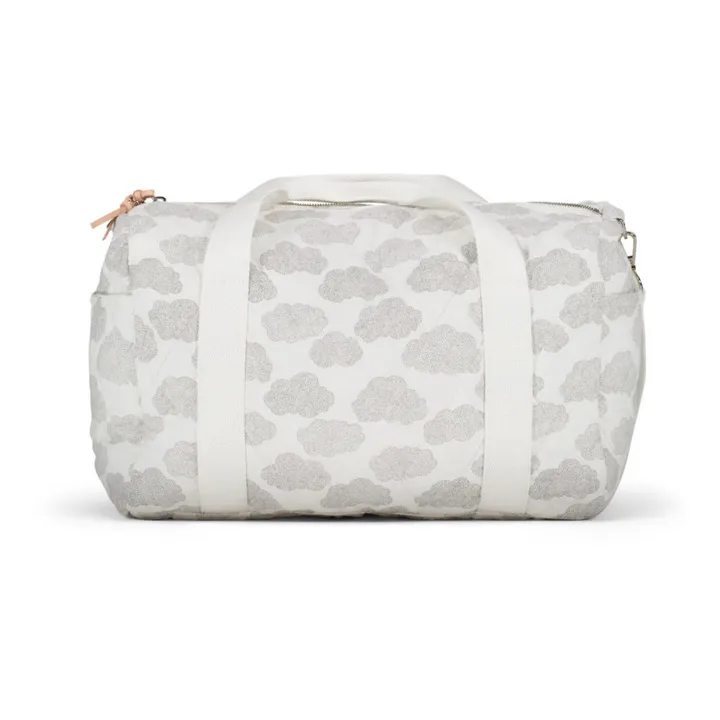 Sac à langer en coton Nuages | Blanc- Image produit n°2