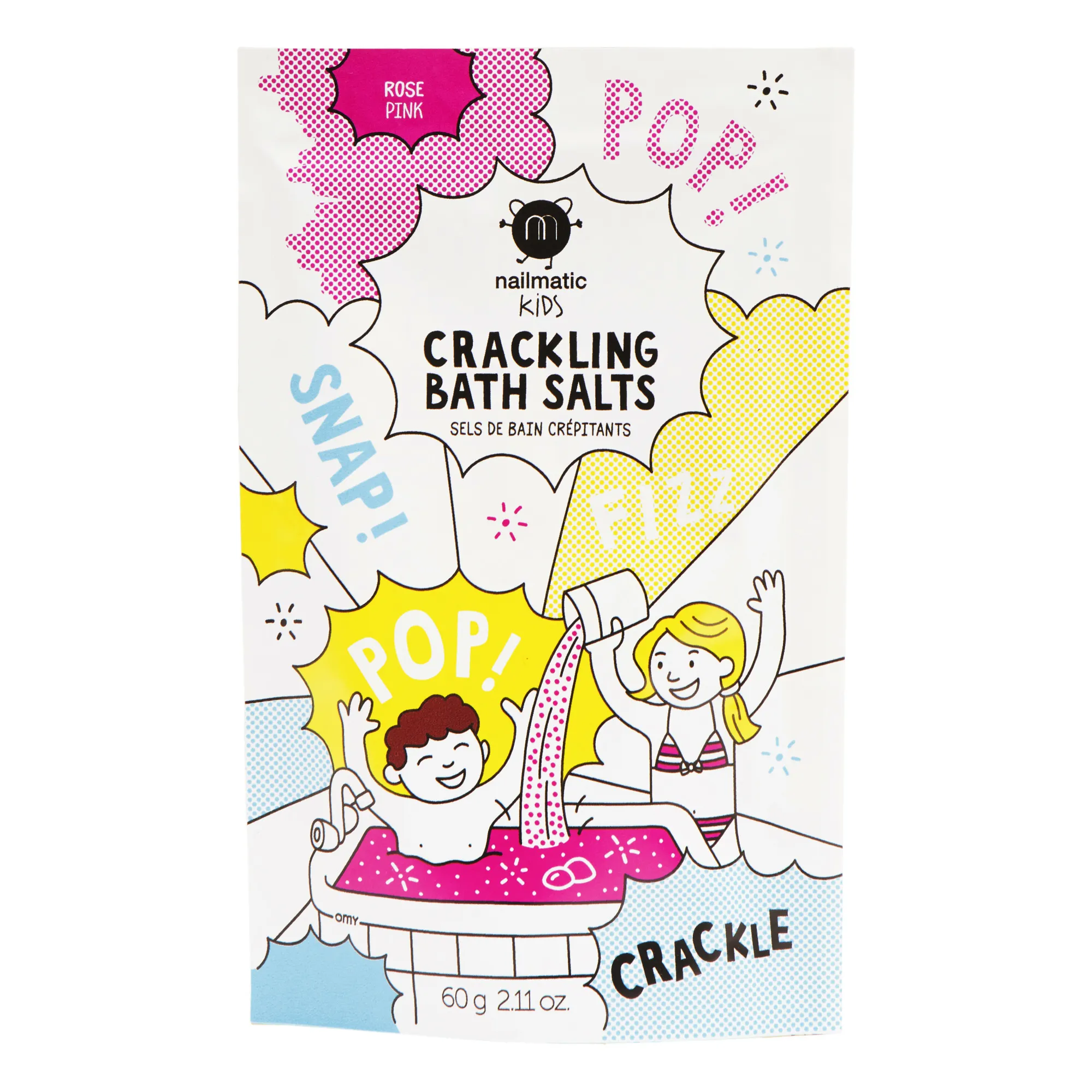 Sel de bain crépitant - 60 g | Rose- Image produit n°0
