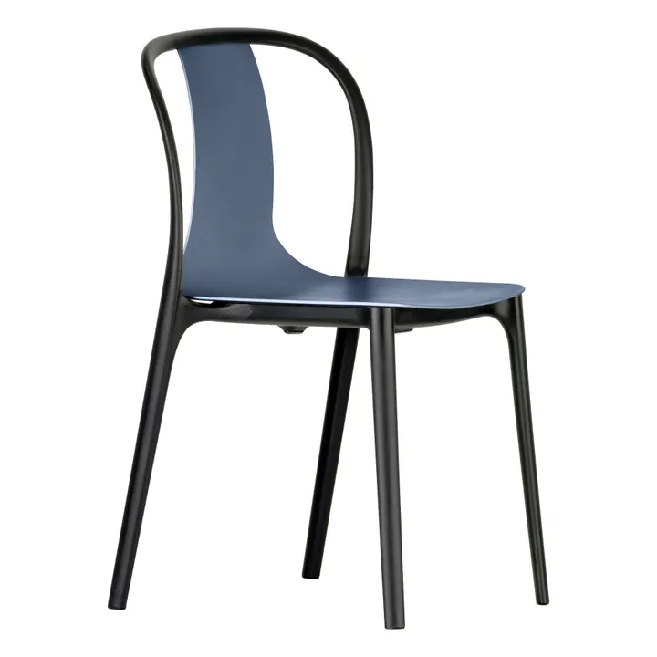 Chaise Bouroullec Belleville plastic | Bleu de mer- Image produit n°0