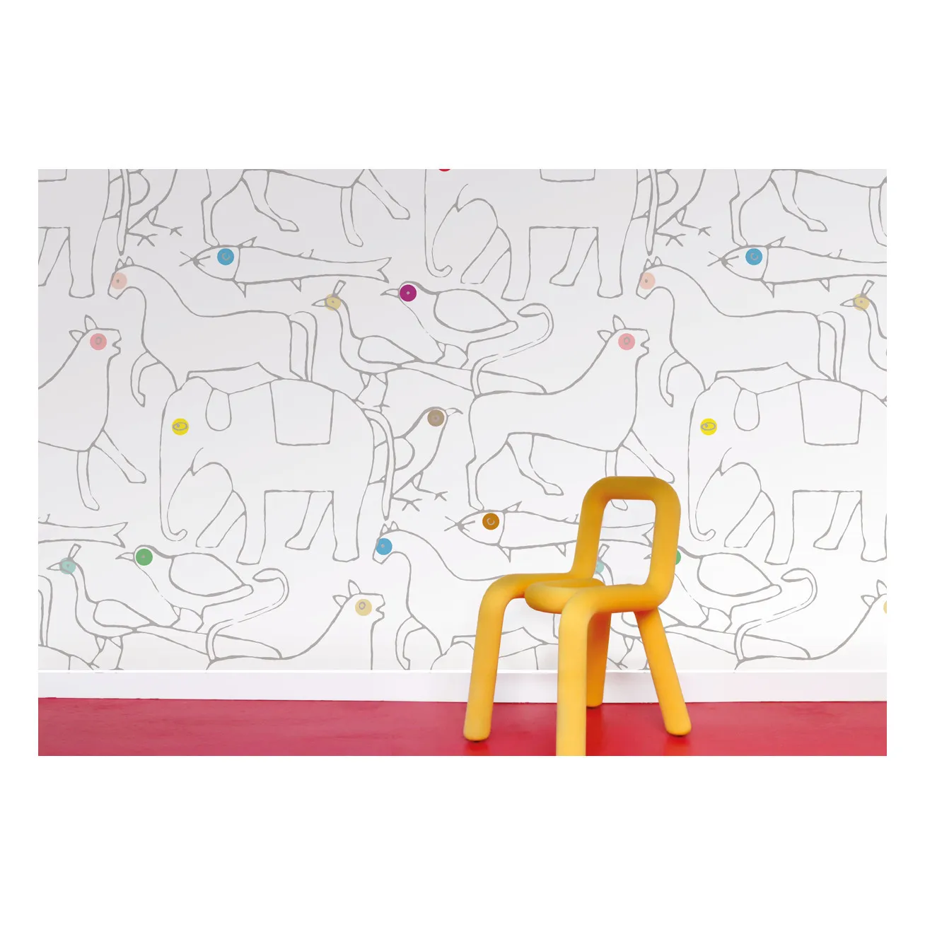 Animal Wallpaper - 3 rolls | Ivory- Product image n°2