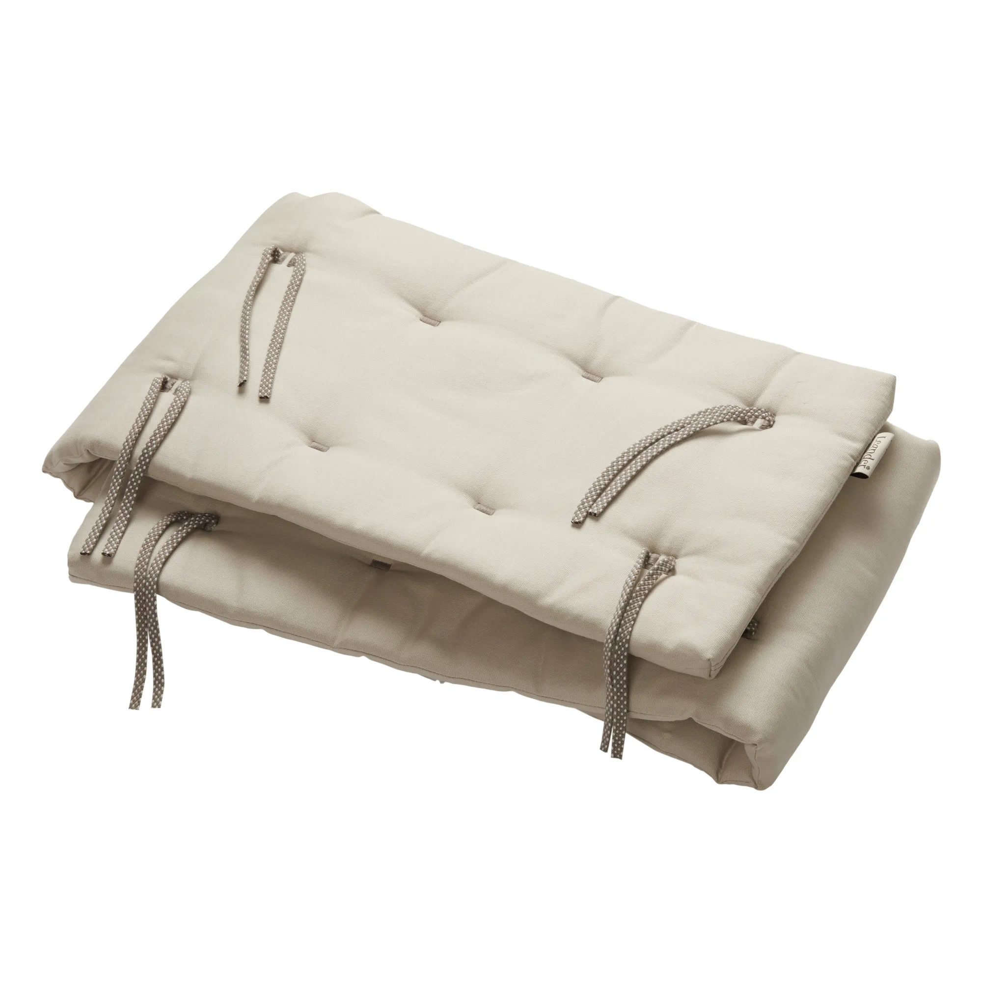 Tour de lit Linéa/Luna en coton bio | Beige- Image produit n°0
