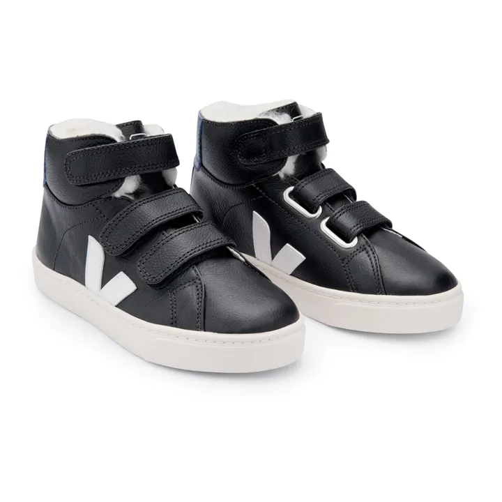 Baskets Scratchs Cuir Fourrées Esplar Mid | Noir- Image produit n°1