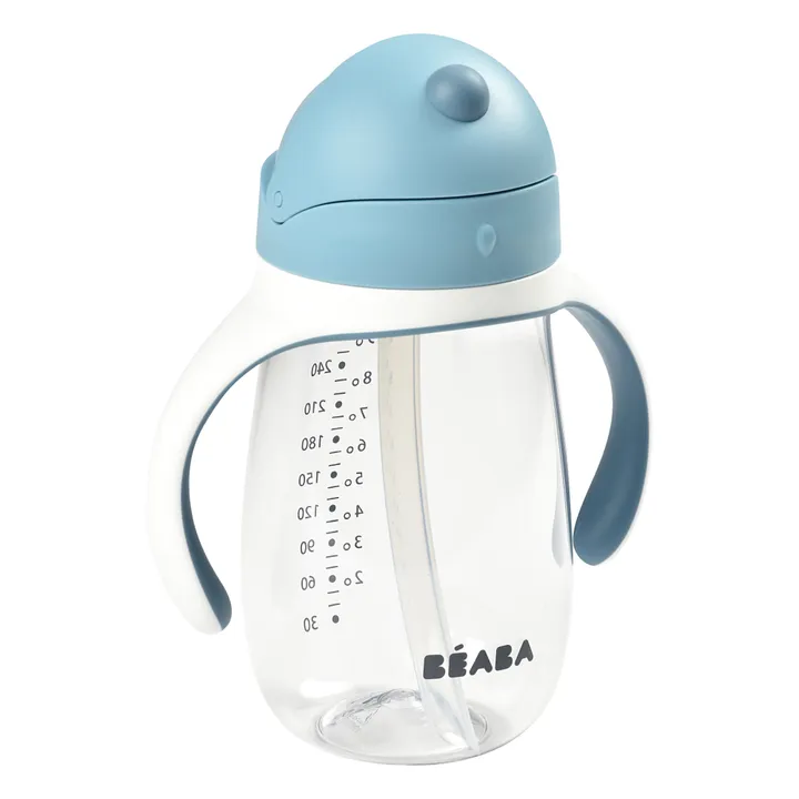 Taza con pajita-300 ml | Azul- Imagen del producto n°1