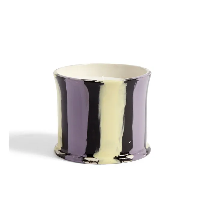 Striped Candle - Fig Leaf | Purple- Product image n°0
