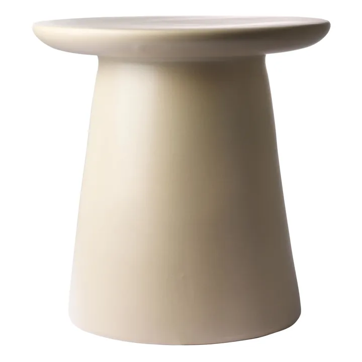 Table d'appoint en faïence | Crème- Image produit n°0