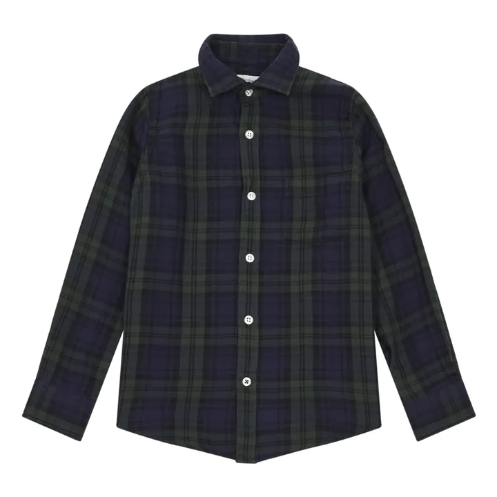Hemd Paul Kid Flanelle | Grün- Produktbild Nr. 0