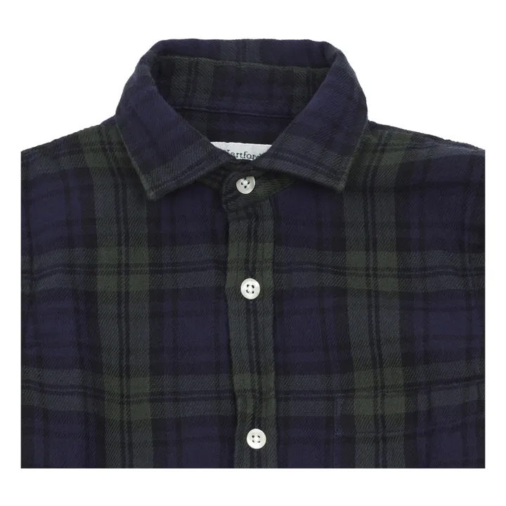 Hemd Paul Kid Flanelle | Grün- Produktbild Nr. 1
