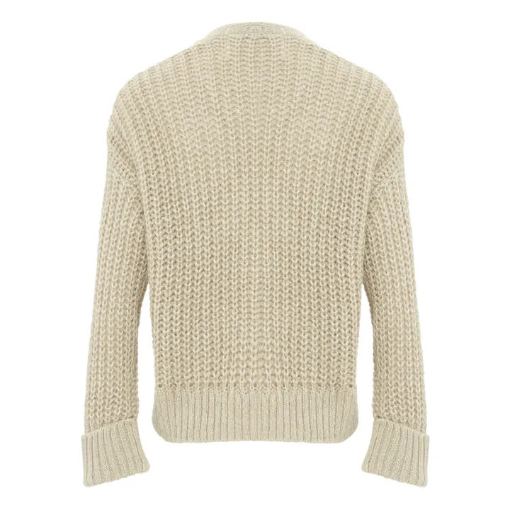 Gilet Lam Mohair et Laine | Ecru- Image produit n°4