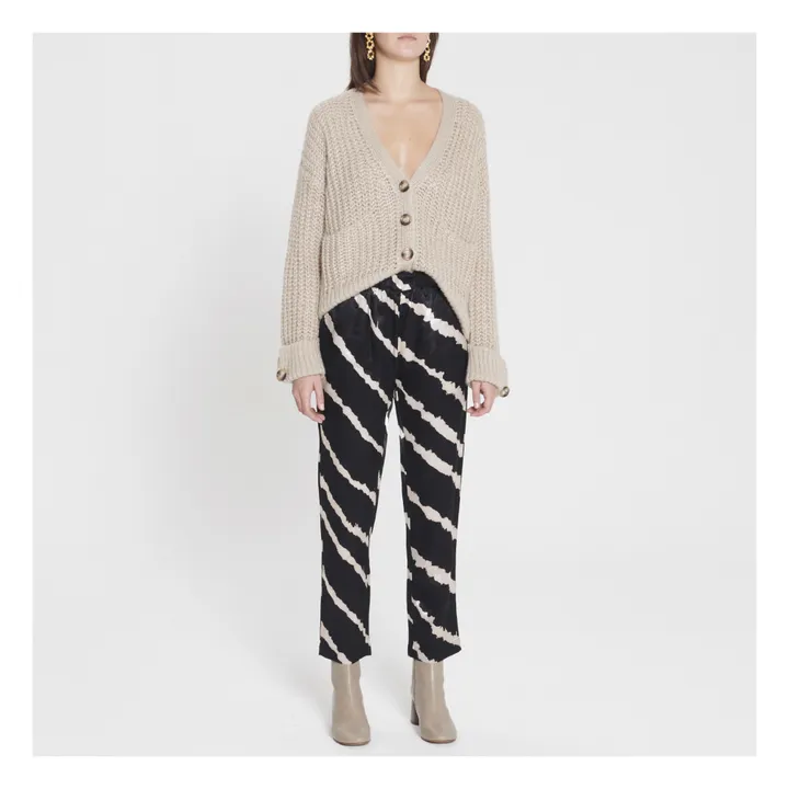 Gilet Lam Mohair et Laine | Ecru- Image produit n°1