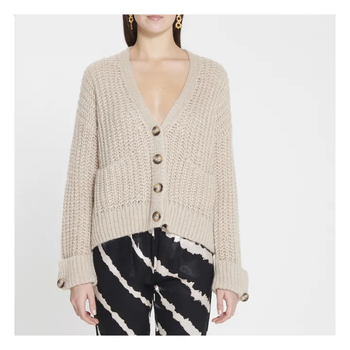 Gilet Lam Mohair et Laine | Ecru- Image produit n°2