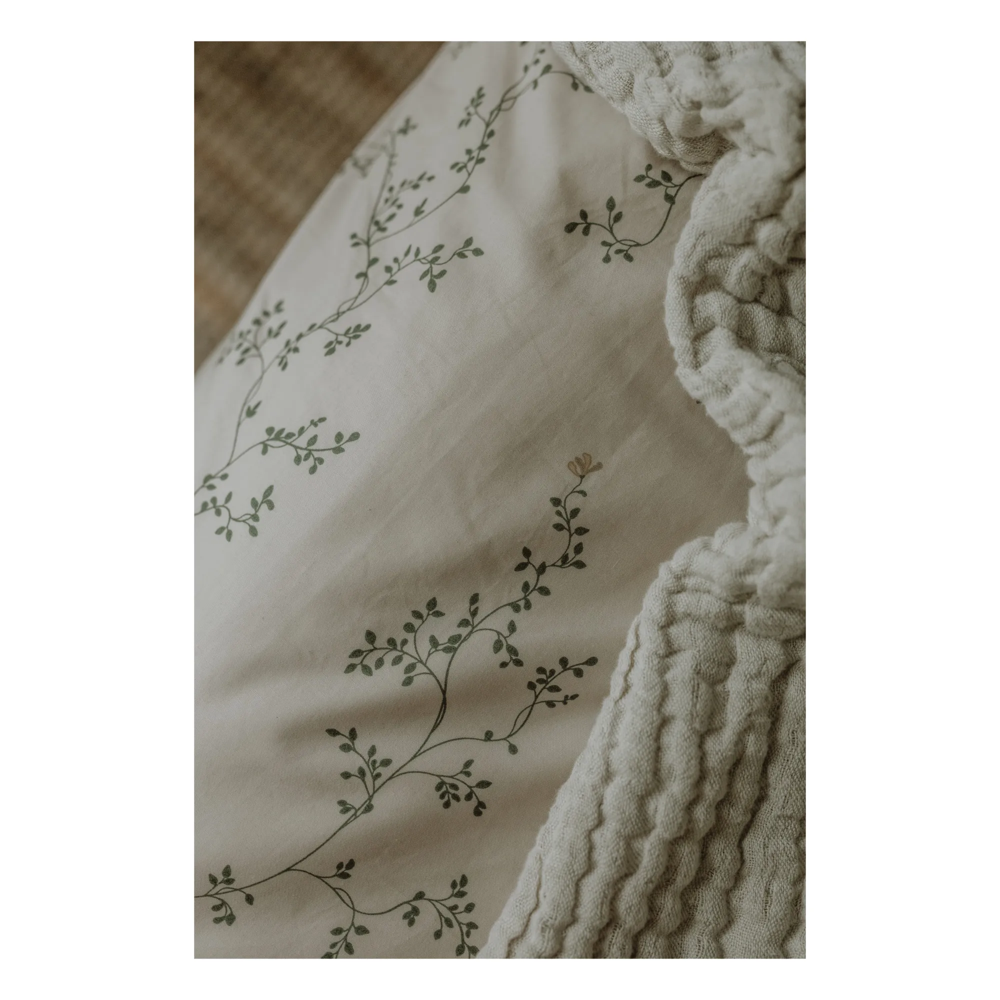 Drap-housse Botany en percale de coton | Vert- Image produit n°2