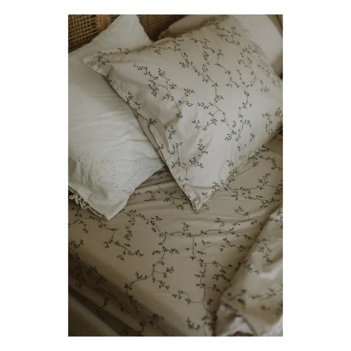 Drap-housse Botany en percale de coton | Vert- Image produit n°1