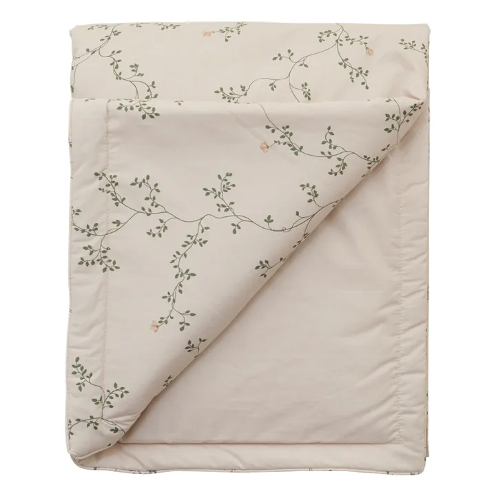 Couverture Botany en percale de coton | Vert- Image produit n°0