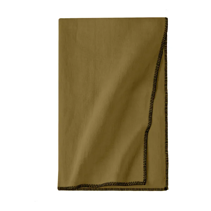 Nappe en Lin lavé-surfilée | Bronze- Image produit n°0