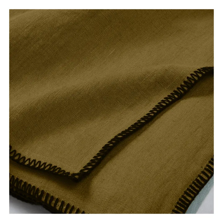 Nappe en Lin lavé-surfilée | Bronze- Image produit n°1