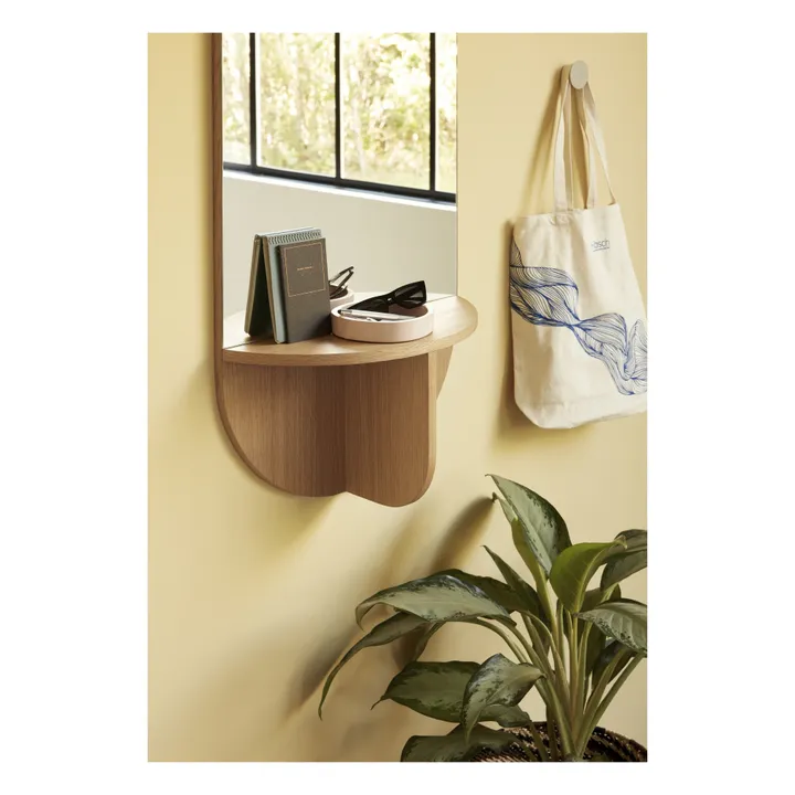 Grand miroir avec étagère en chêne FSC- Image produit n°2