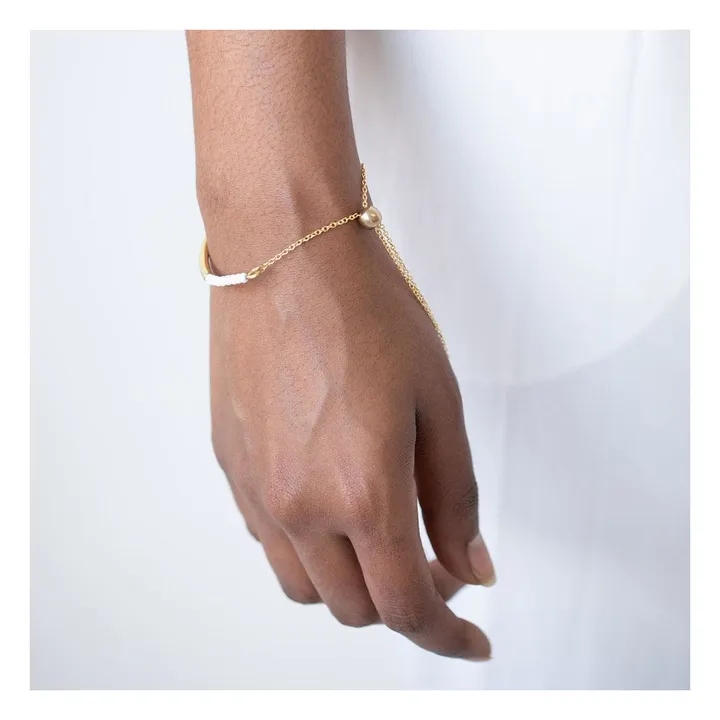 Bracelet Ajustable Shanga | Blanc- Image produit n°1