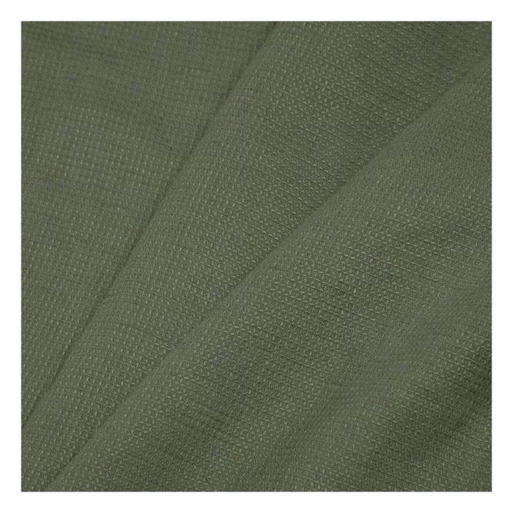 Drap de bain en nid d'abeille 90x160 cm | Vert kaki- Image produit n°2