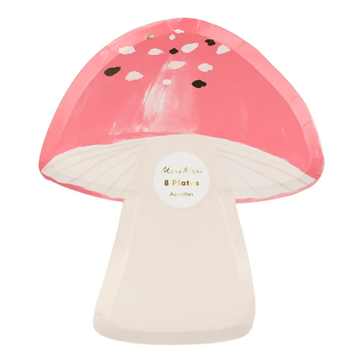 Assiettes en carton Champignon - Set de 8- Image produit n°2