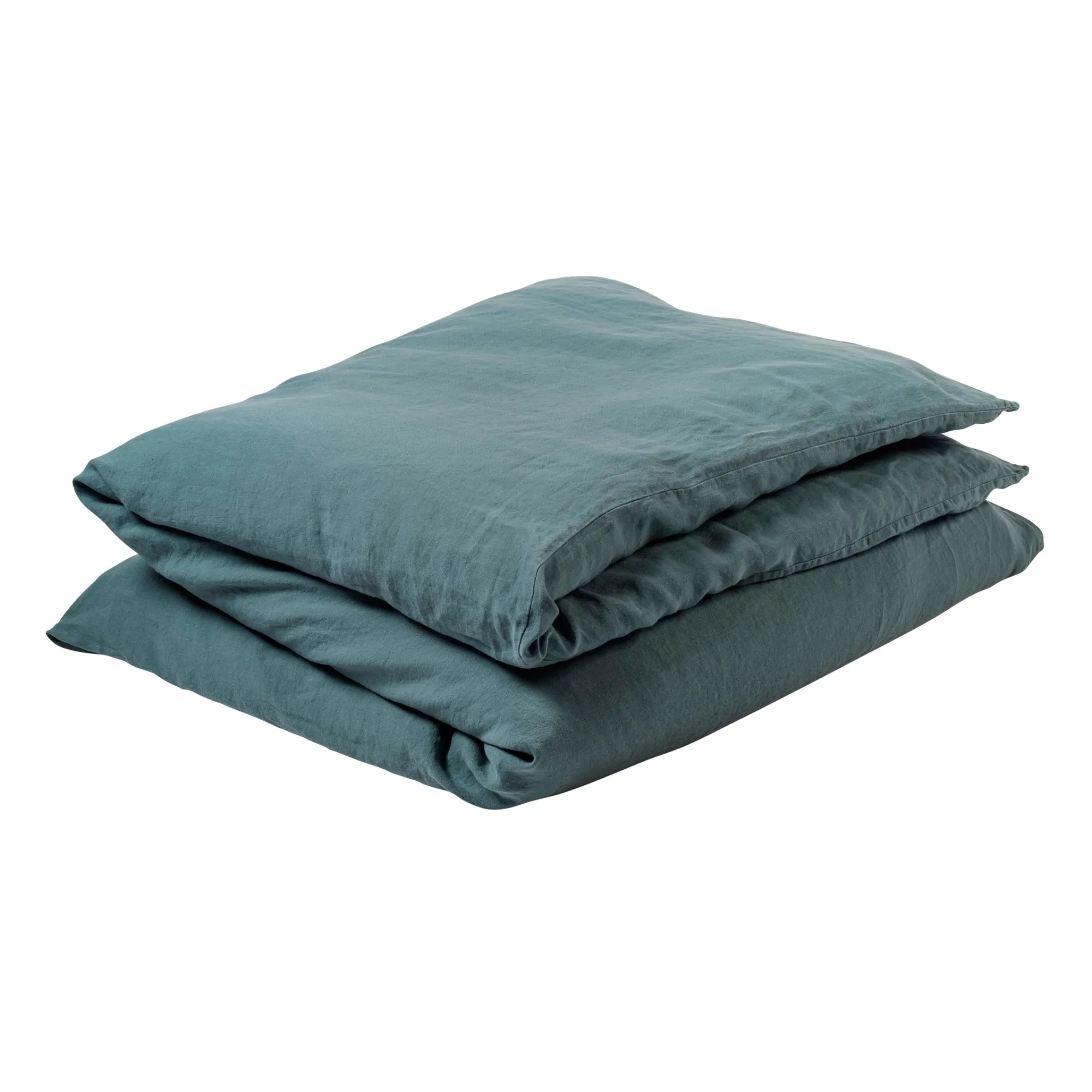 Housse de couette Mona en chanvre | Bleu gris- Image produit n°0