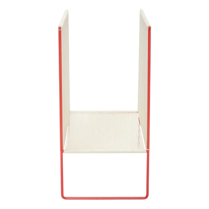 Porte-revues en corde et métal | Rouge- Image produit n°1